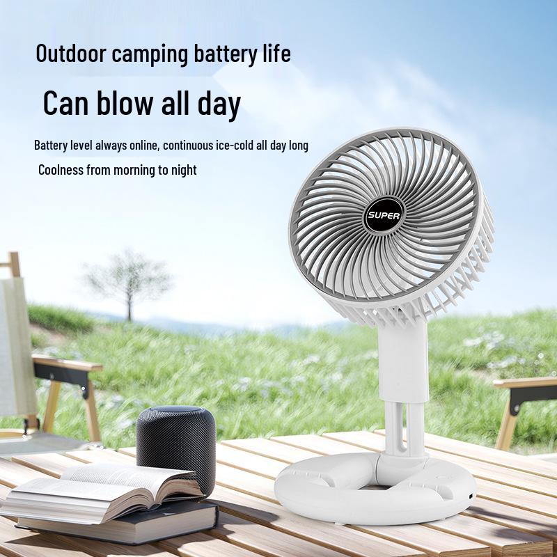 Portable USB Rechargeable Wall-Mount Mini Desktop Fan for Home & Dorm Folding Wall Fan - Pink