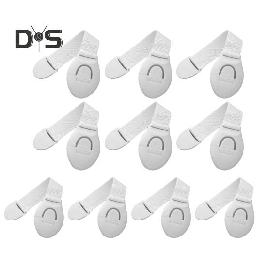 

10 шт., детский защитный ремень, самоклеящийся многоцелевой замок для шкафа, холодильника, окна, ящика, морозильной камеры, дверцы, детская ткань, тесьма, защитная защелка 10pcs