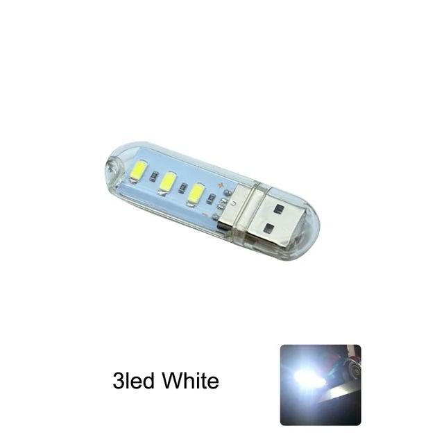 Mini 5V USB Led Night Light 3-24LEDS Book Light Portable Reading Desk Beside Lamp with Touch Switch for Power Bank PC Notebook