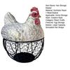 Cesto porta uova di gallina in rete metallica nera antiruggine, porta uova decorativo durevole, cesto per uova in stile fattoria per cucina e tavolo da pranzo