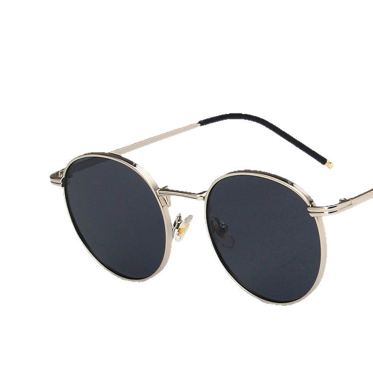 Liu Renna With Sunglasses Women'S Trendy Retro Small Frame Round Sunglasses Metal Glasses 8874