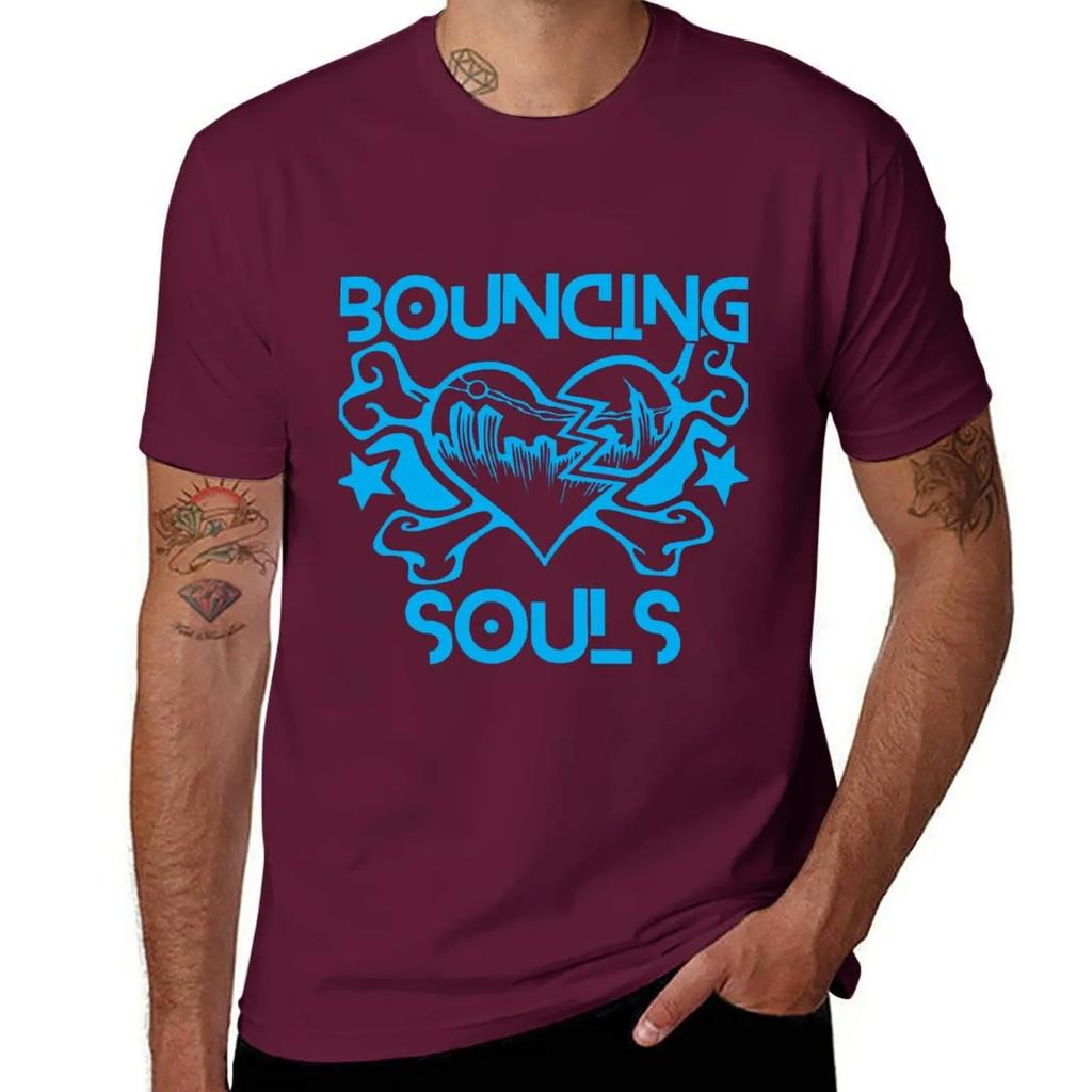 The Bouncing Souls American Punk Band T-Shirt Plain Basketball Graphic Tees Quick Drying Sports Fans Oversized T Shirts for Men