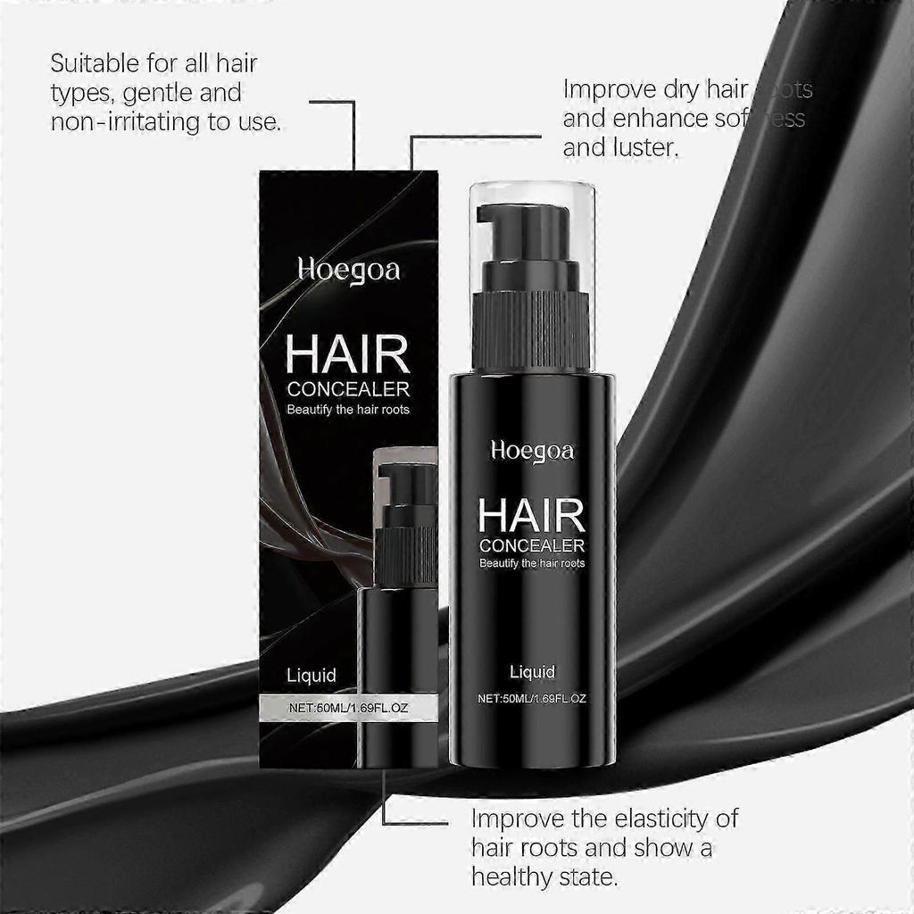 Hair Liquid Concealer Hairdressing Brown Black Natural Color Mild Long Lasting Easy To Clean Refreshing Hairdressing Agent