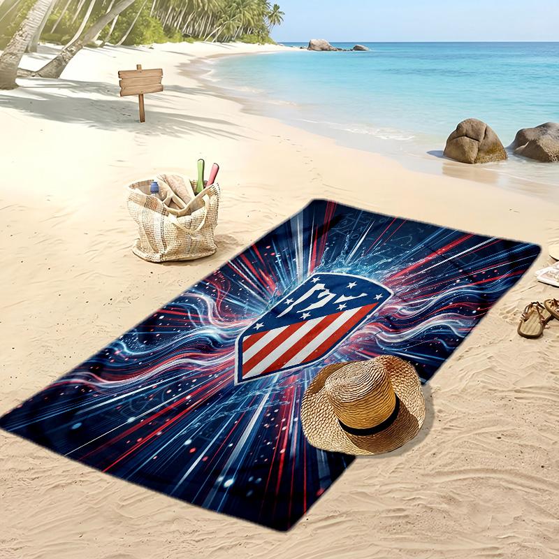 Atletico Madrid Printed Beach Towel Quick Dry Soft TowelPortable Large Rectangular Beach Blanket for Travel Swimming Pool
