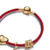 Pandora Heart Edge Design Snake Pattern Bracelet Women Bracelets Red Gold ZT3109-1