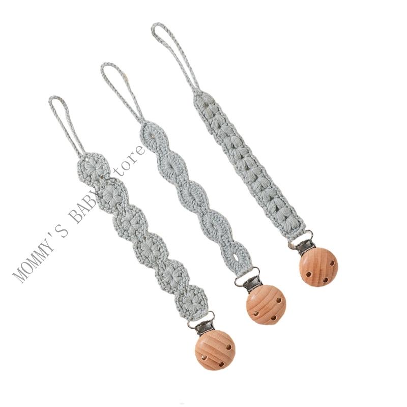 

H3CD 3pcs Pacifier Strap Baby Soother Chain Newborns Dummy Chain Baby Product Woven Teether Pacifier Strap Pacifier Holder
