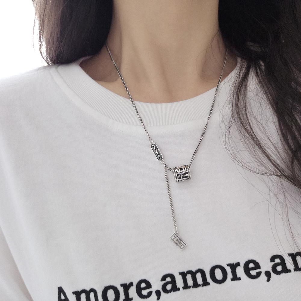 Korean Style Retro Pearl Necklace: Women's Multi-Layer Asymmetrical Clavicle Chain with OT Buckle