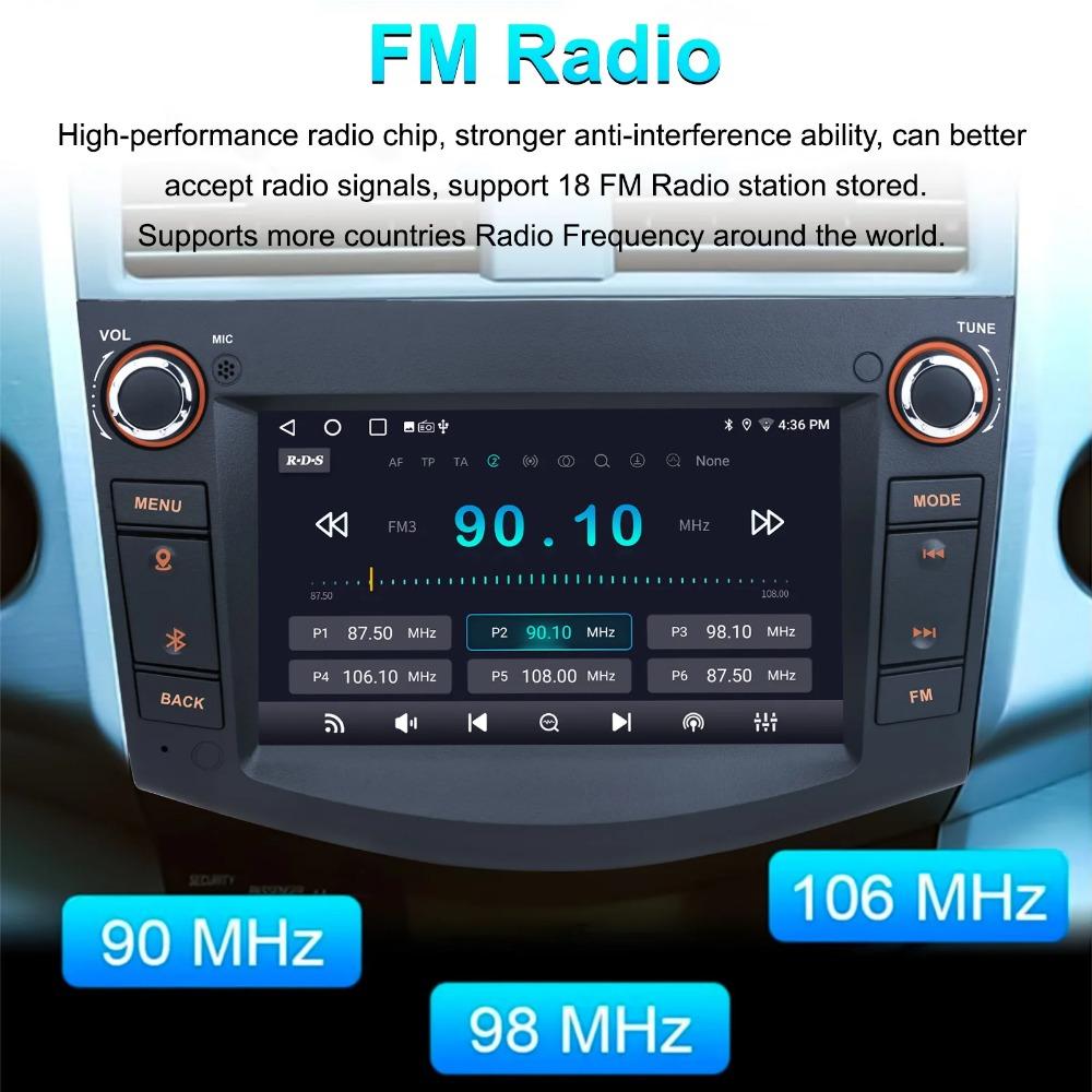 7-Zoll-geeignet für Toyota RAV4 Android Radio Multimedia Player WIFI Carplay SWC DVR GPS Rückfahrfunktion
