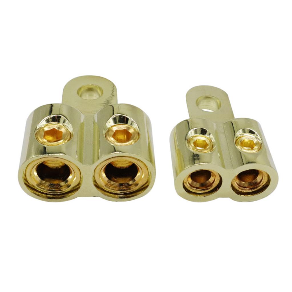 Car Audio Power Distribution Block 2 Way Connection Car Audio Modification Power Supply Simple to Use for Amplifiers