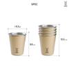 DOD Yottsu Stack Bunny Set of Camping Stackable with Storage Cups, 4, Cups, Mugs, Bag, MG1-232-TN
