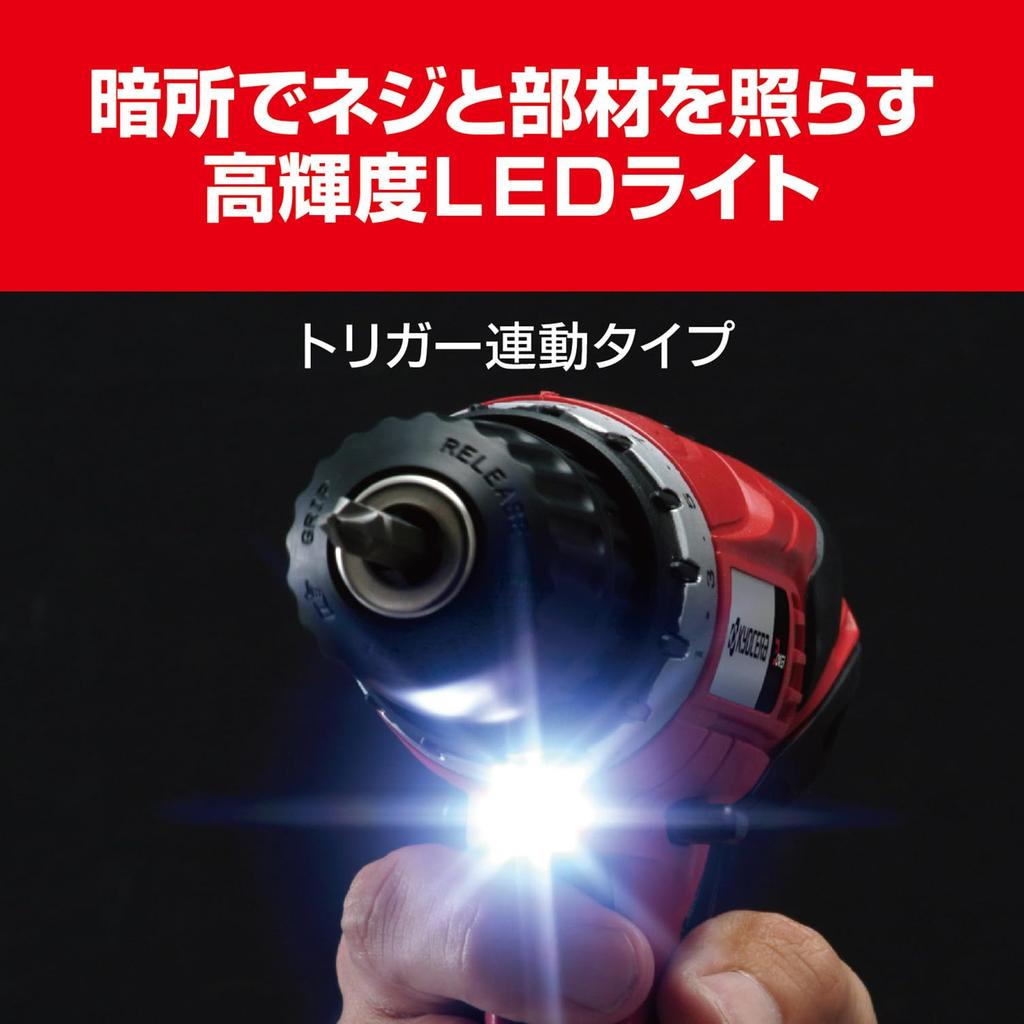 Kyocera Cordless Driver 12V 647555A Clutch and for Torque and Speed NiCd Maximum Drilling 12mm for Iron and 25mm for Screwing X 32mm for Wood Keyless