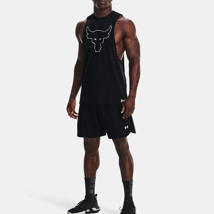 Under Armour Project Rock Brahma Bull Print Tank Top Men Tops Black 1371215-001