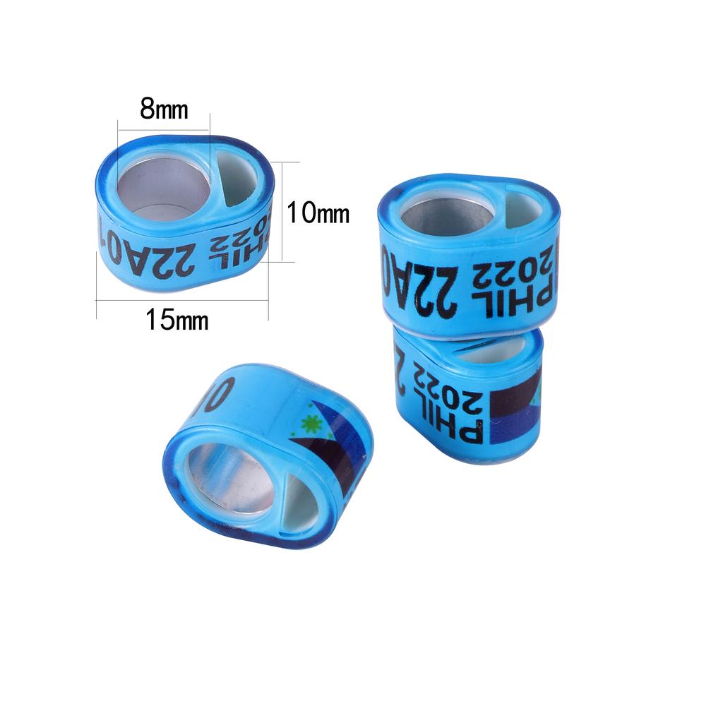 12Pcs PHIL 2025 Multicolor Pigeon Rings Racing Pigeon Outdoor Training Rings ID 8mm Pet Bird Parrot Foot Ring Bird Supplies