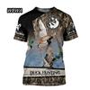 2026 new 3D digital printing duck hunting theme men's short-sleeved T-shirt outdoor leisure round neck breathable sports