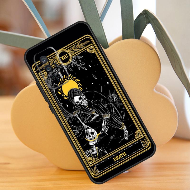 Death Tarot Case For POCO X3 X6 F6 Pro M6 X5 F3 F5 M5s Xiaomi 13 14 Ultra 12 Lite 11T 12T 13T Pro Cover