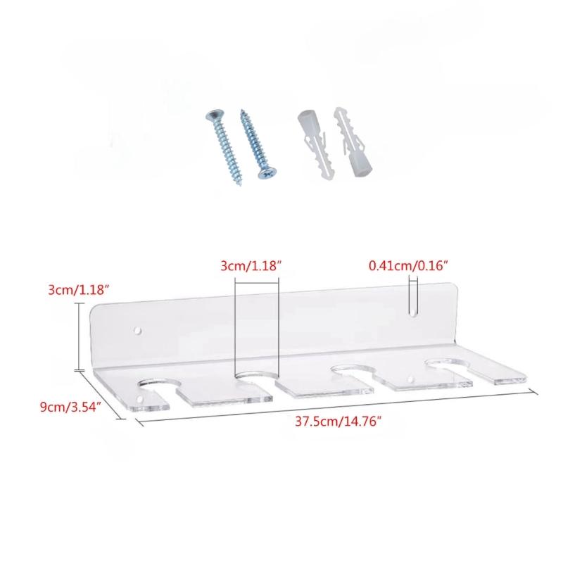 2Pcs Clear Acrylic Wine Glass Holder Wall Mounted Stemware Hangings Rack Glassware Holder Rack Wine Glass Rack Gifts