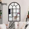 Pannelli Specchio da Parete Facili da Installare Decorazione Finestra ad Arco Cornice in Legno Specchio Finto in Acrilico Decorazione Leggera Adesivo Autoadesivo per Vetro Finestra per