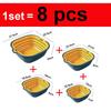 6pcs/8pcs/2pcs Set Kitchen Sink Drain Strainer & Colander For Fruits and Vegetables Washing Drainer Basket Storage Box