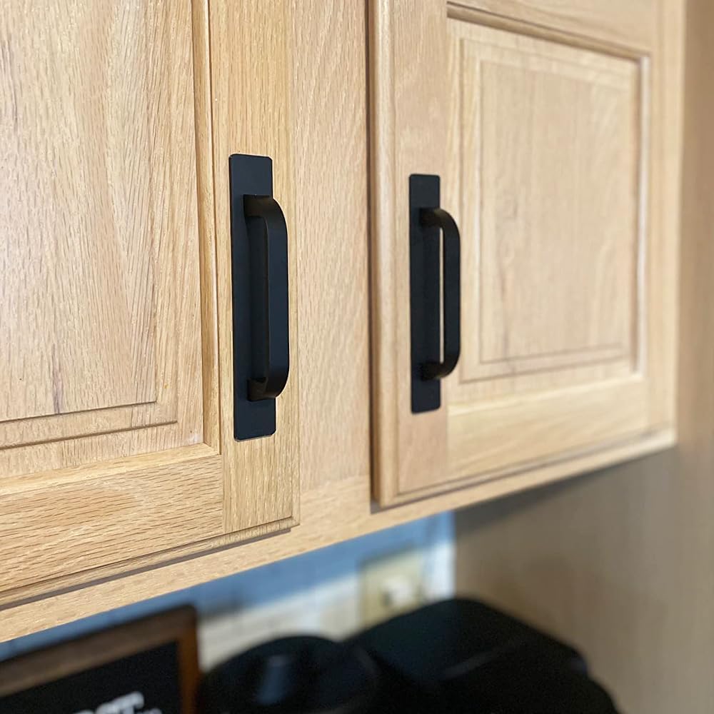 Self-Stick Adhesive Aluminum Alloy Door Handle Push-pull No-Drilling Easy Installation for Cabinet Door Window Drawer