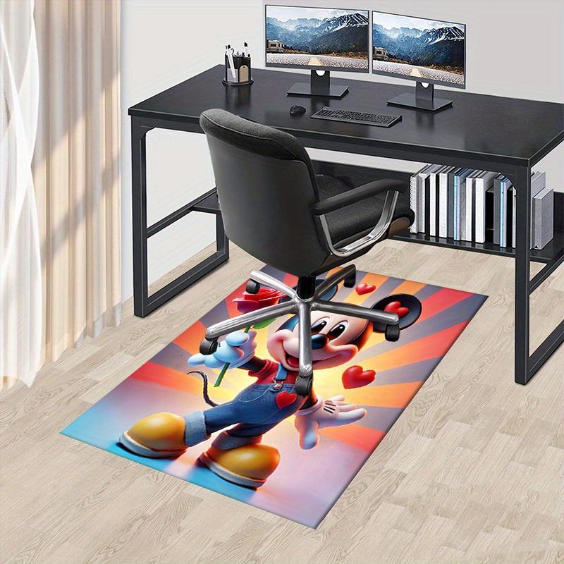 

Mickey Mouse Holding Rose with Hearts Office Carpet, Under Chair Rug, Room Decoration, Disney Theme Flooring Mat, Soft and Warm Floor Coveri 60cm by 90cm