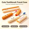 Travel Portable Toothbrush Box Toothbrush Storage Box Cute Cartoon Easy Bear Toothbrush Cover Toilet Toothbridge Box