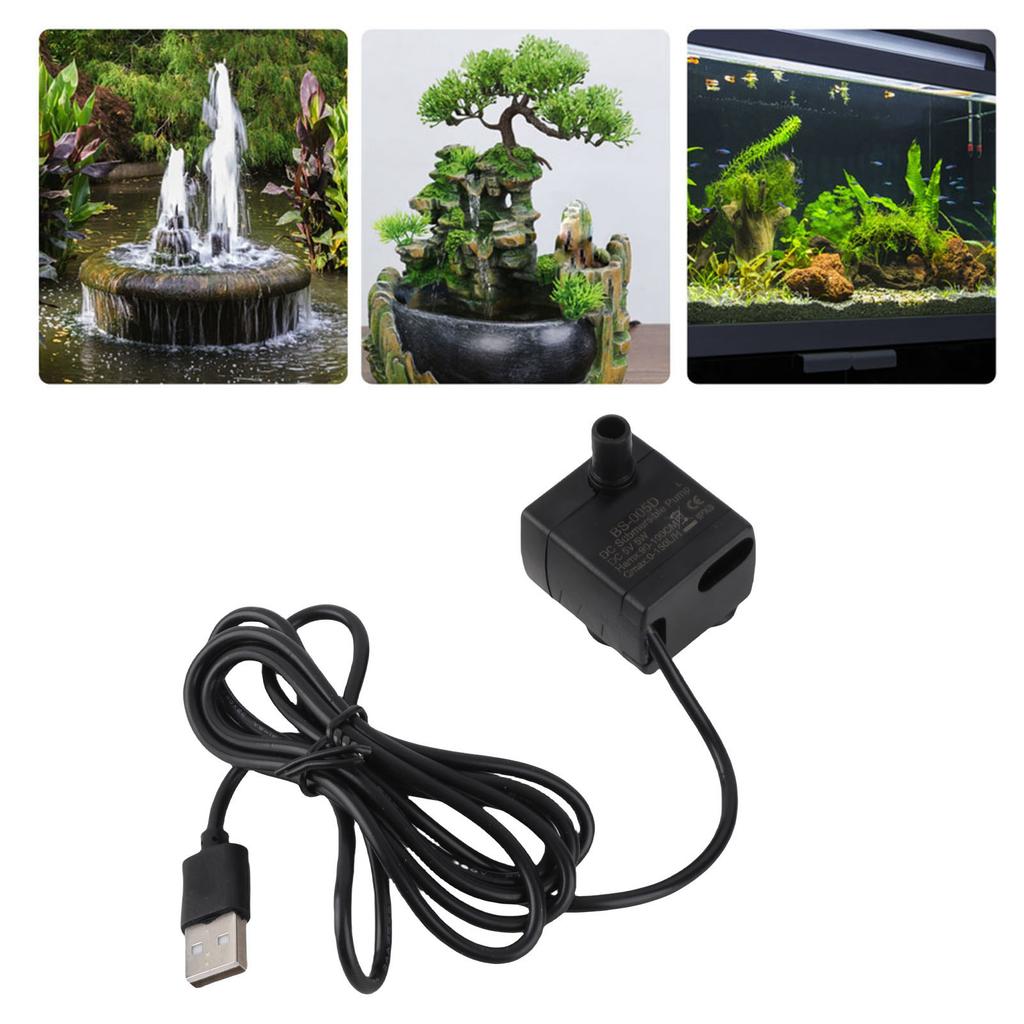 5V Hydrokultur Indoor Miniatur Brunnen Landschaft Wasserpumpe Kabel für Teich Fisch Tanks