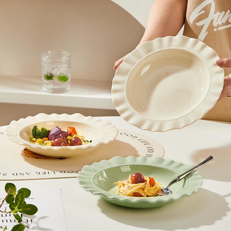 Elegant Cream Style Ceramic Rice Bowl