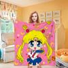 Moon Girl Knee Blanket Throw Winter Microfiber Oversized Baby Lightweight Flannel Fleece Bed Sofa Decoration
