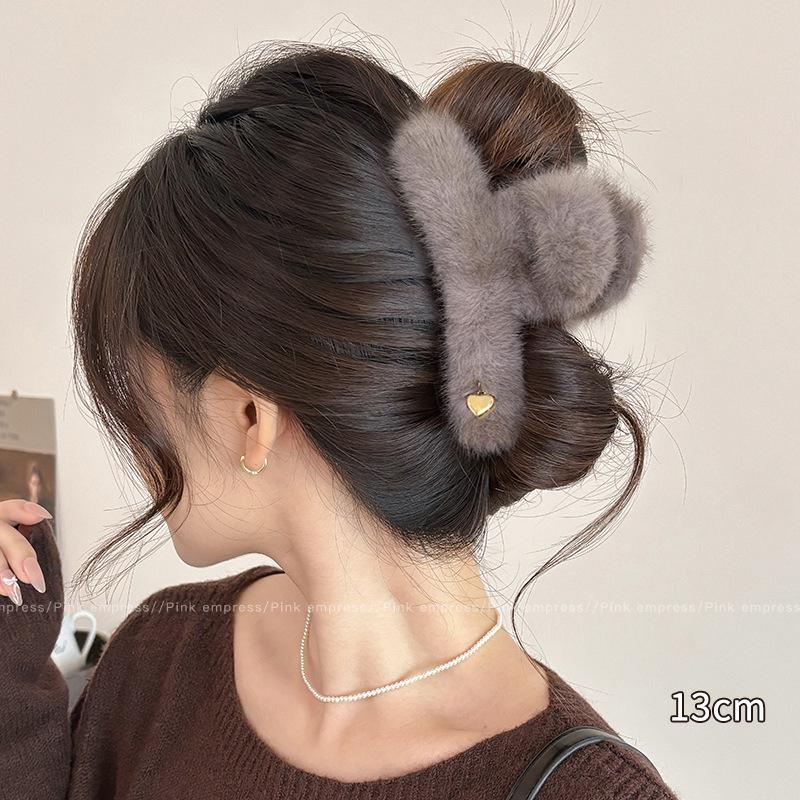 Elegant Large Hair Claw Clip for Thick Hair - High-End Korean Updo Shark Clip