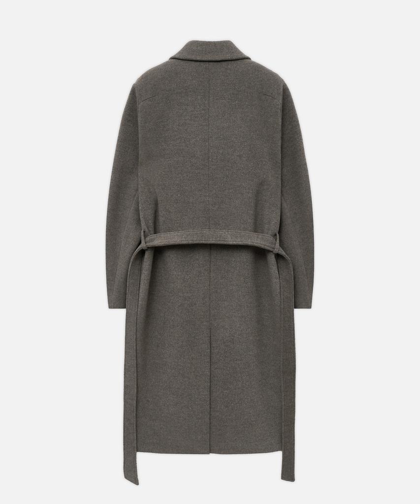 Draw Fit Premier Pure Wool Robe Double Coat [Melange Taupe]