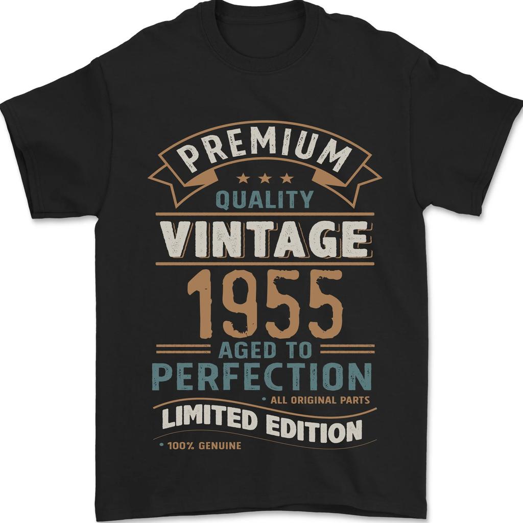 Premium Vintage 71st Birthday 1955 Mens T-Shirt 100% Cotton