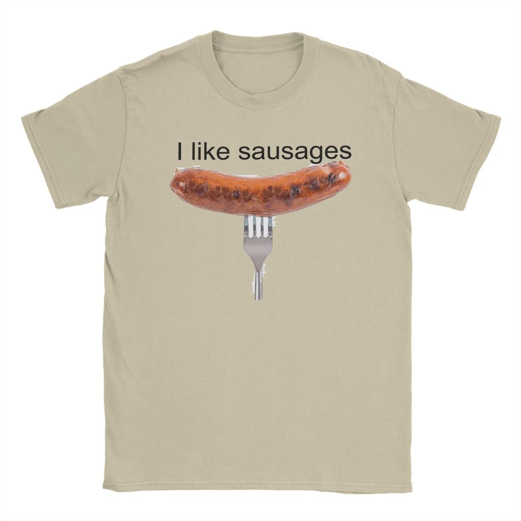 Awesome Sausage HOT DOG Sausage TShirts for Unisex Round Neck Cotton T Shirt  Short Sleeve Tee Shirt Plus Size Clothing