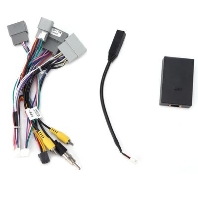 16Pin Audio Wire Harness Adapter Power Cable with Canbus Box for Android Replacement for CRV 2.4 Civic