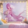 Japanese Anime Girl Tapestry Aesthetic Wall Hanging Bedroom Living Room Girl's Room Cute Kawaii Boho Wall Decor