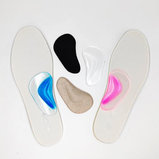 1 Pair Arch Support Insoles Correct Position Shoe Insoles Breathable Skin-Friendly Adhesive Foot Pads for Plantar Fasciitis Flat Feet Relief