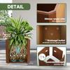 Corten Steel Planter Box 26x26x26 Large Square Plant Pot Outdoor Indoor Heavy Duty Rustic Metal Flower Pot for Patio Porch Deck