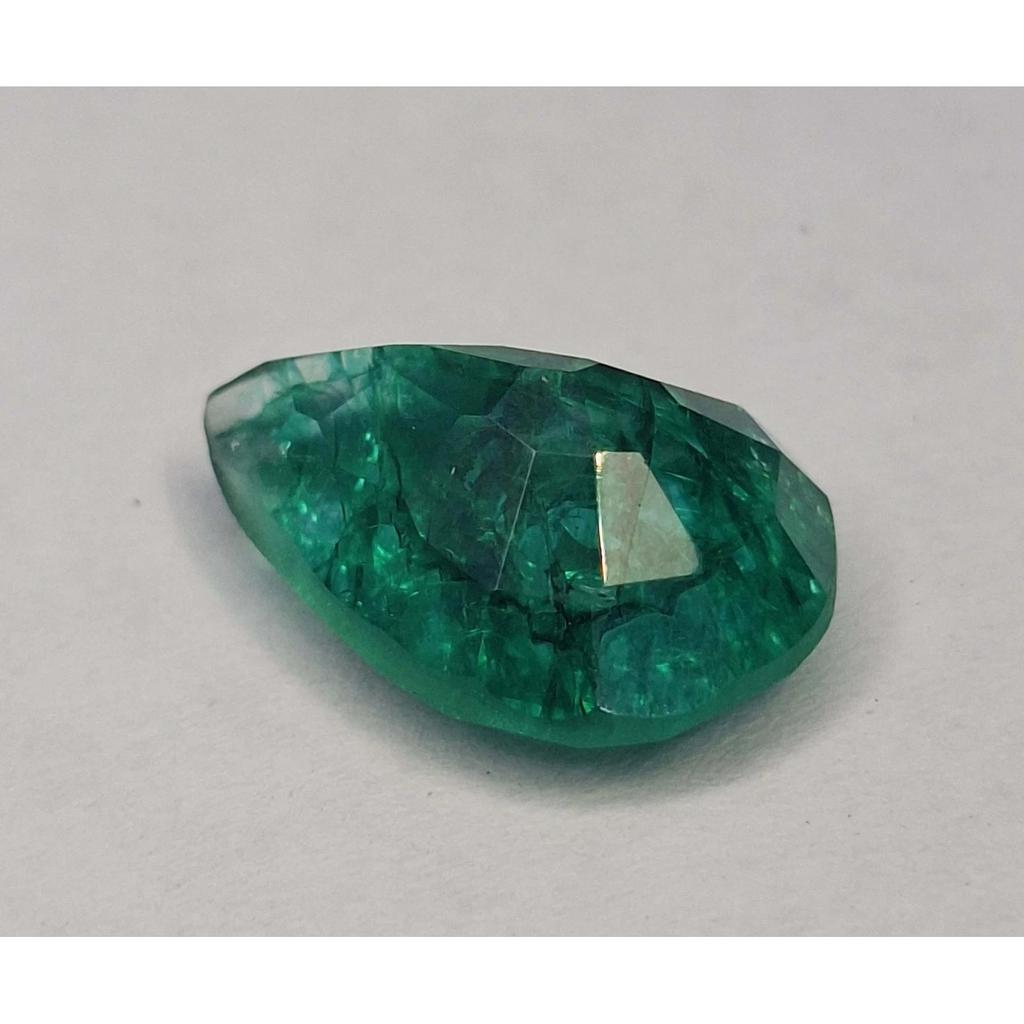 Natural Green Emerald Colombia 11-13 Ct Pear Cut Certified Stunning Gemstone