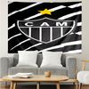Black And White Stripes With Shield Printed Printed Tapestry, for Bedroom,Livingroom, dormitory, Large Wall Decor, Fabric Decor Fan Birthday Gifts
