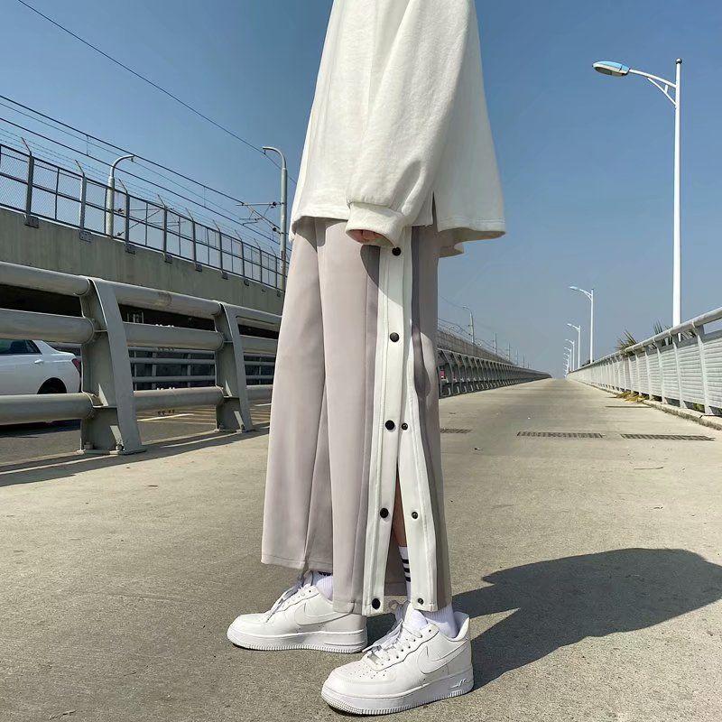 Men's Color Block Straight-Leg Basketball Sweatpants - Spring/Autumn Casual