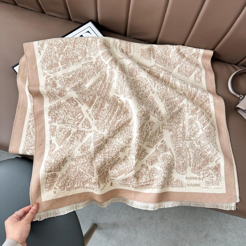 Autumn and winter new temperament retro high-end imitation cashmere scarf women's thick versatile long air conditioner shawl