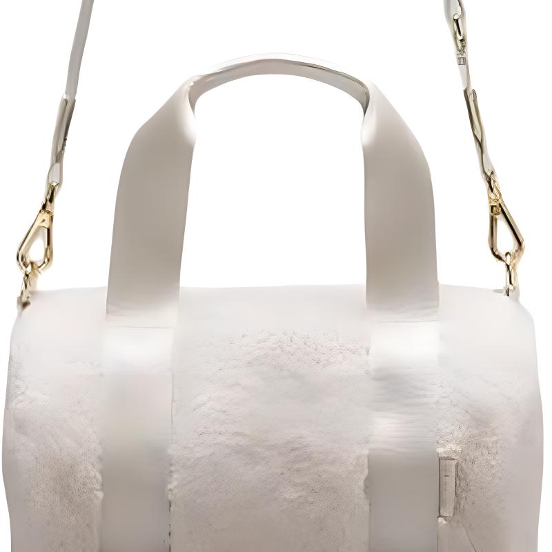 Lululemon 5L Casual Minimalist Practical Zipper Closure Plush Mini Shoulder Crossbody Tote Bag Women bags Bone Gold LU9C89S-064038