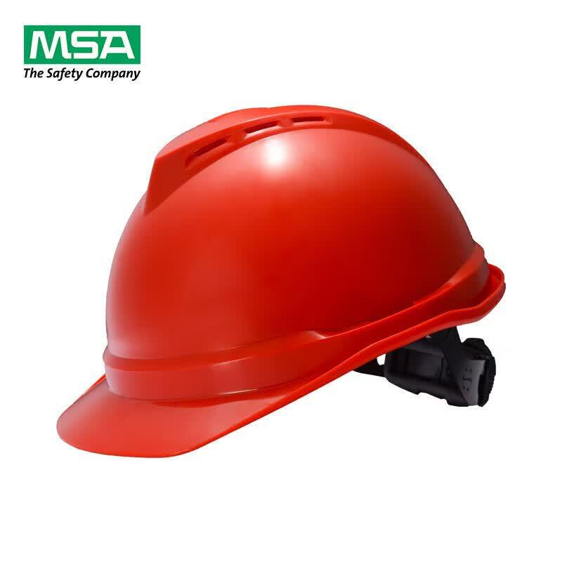 MSA Vented ABS Safety Helmet One Size Fits All красный
