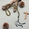 Elegant Fringed Prayer Bead String Beads - Islamic Style, Transparent Color, Hand-woven Pendant Accessory