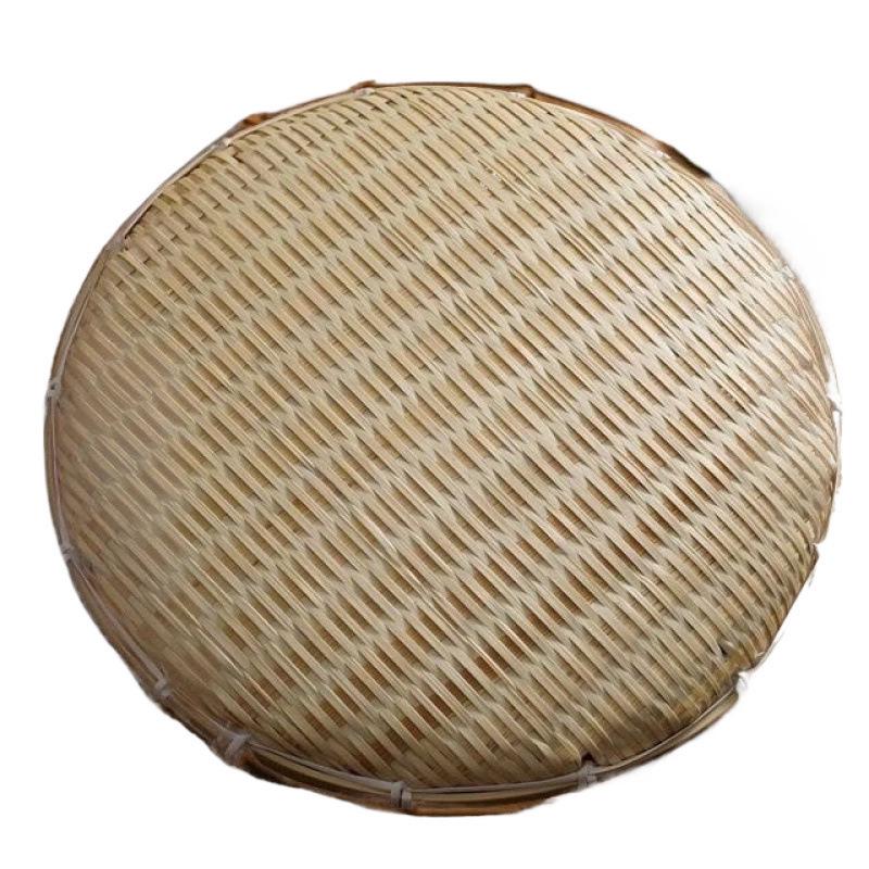 Handmade Bamboo Weaving Tray: Round, No Holes, Ideal for Drying and Storage of Vegetables and More