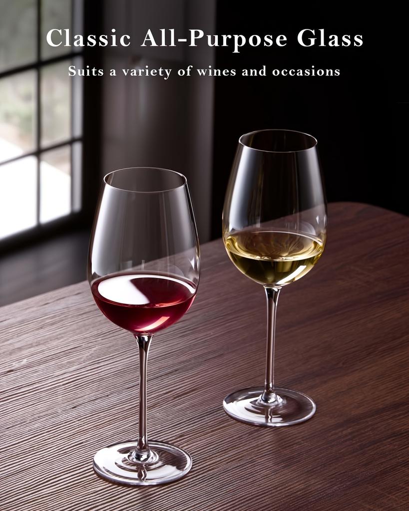 2 Stück Weingläser aus Kristallglas, 12 oz Weingläser für Rot- und Weißwein, bleifreie, hochwertige, kristallklare Kelche mit Geschenkbox für Männer und Frauen, spülmaschinenfest