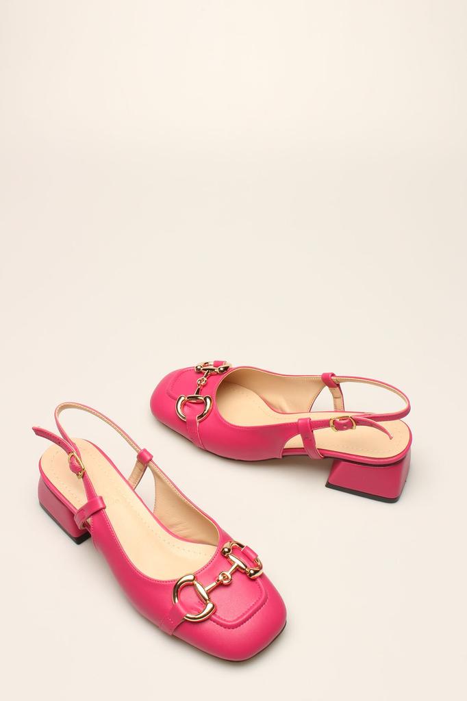 Fuchsia Skin Buckle Women's Heels