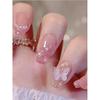 Secret Lives® Acrylic Translucent Press On Nails Artifical Designer 3D White Bow