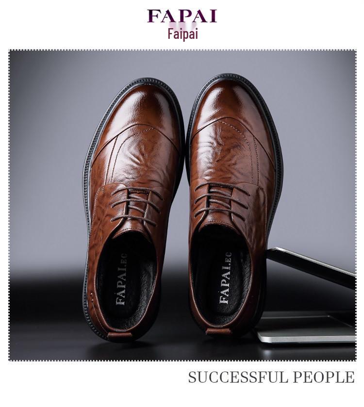 Men's High-End British Style Leather Derby Shoes: Formal, Soft-Sole Wedding & Business Footwear