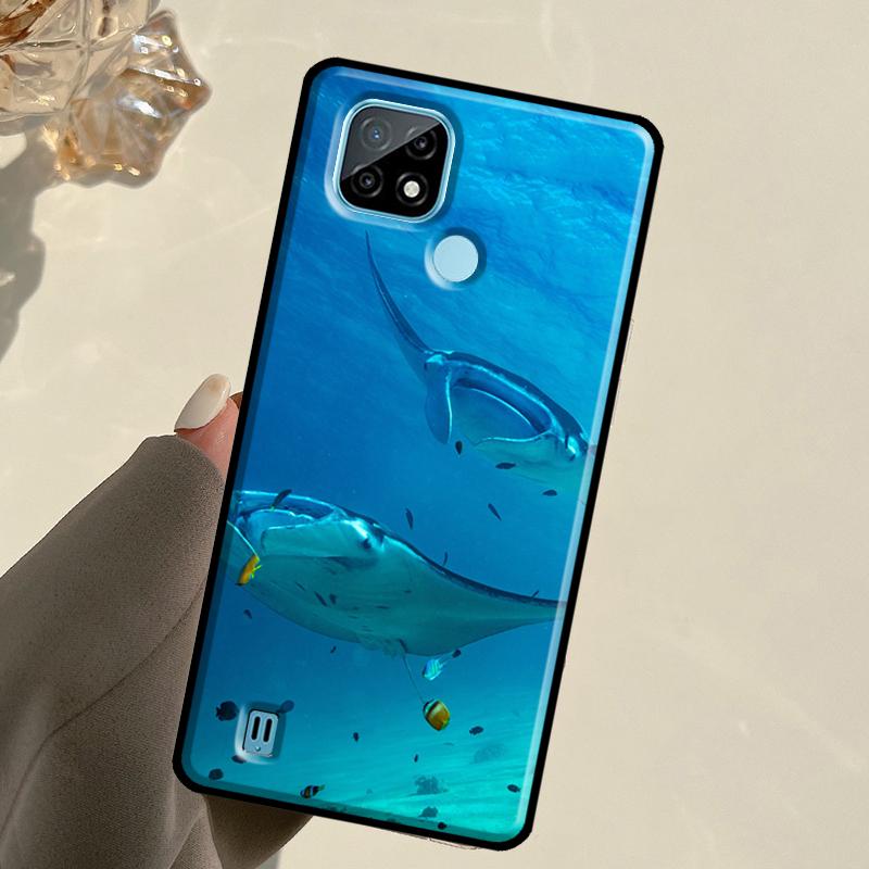 Animal Manta Ray For Realme 14 Pro Plus 10 11 12 13 GT 6 6T 5 GT7 Pro C61 C55 C53 C51 C21Y C25S C67 C75 Case