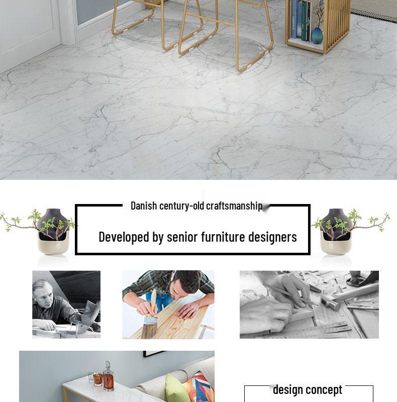 Nordic Marble Wall-Mounted Bar Table Set with Chairs – Modern Partition Counter for Living Room